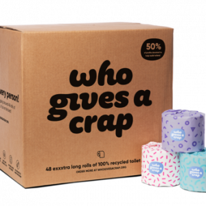 Who Gives A Crap Toilet Roll 100% Recycled – 48 Double Length Rolls