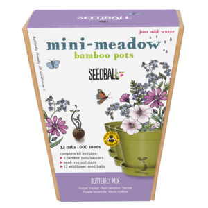 Mini Meadow Bamboo Pots - Butterfly Mix
