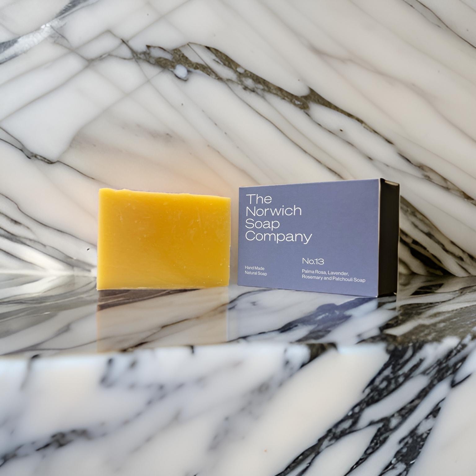 Norwich Soap Company - No.13 Palma Rosa, Lavender, Rosemary and Patchouli Soap Bar