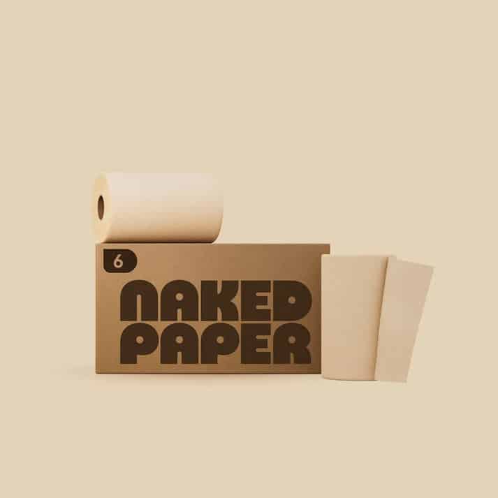 Naked Paper Unbleached Recycled Kitchen Roll